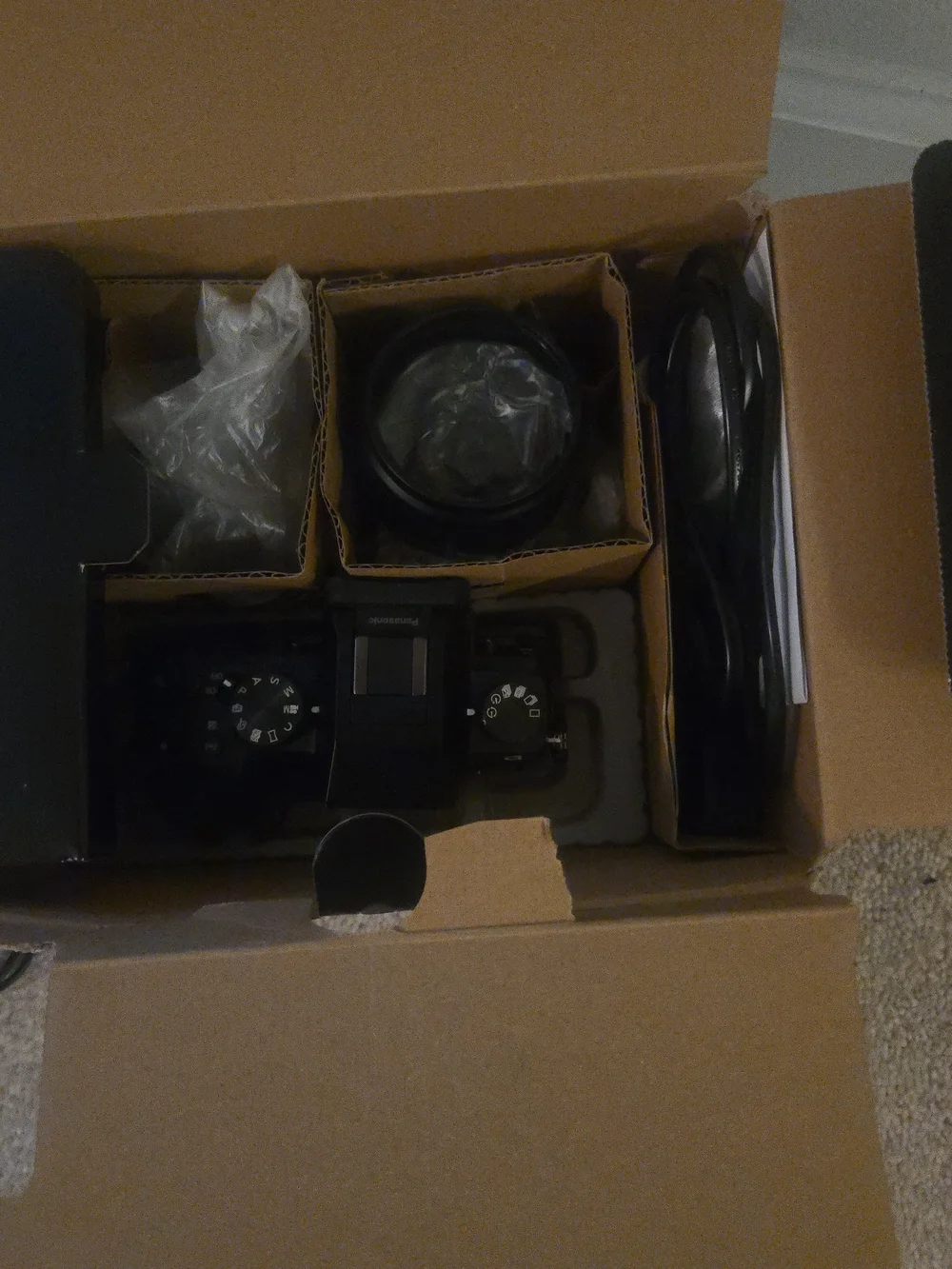 Panasonic Lumix Black Mirrorless Camera with Lenses